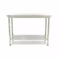   MAXIMA Rozsdamentes acél asztal 80 x 70 cm - állítható magasságú
