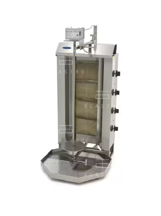 MAXIMA Gázüzemű gyros sütő - 4 égő - 50 kg hús