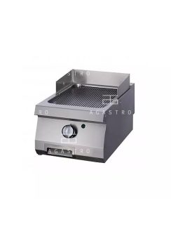   Gázüzemű rostlap, grillező 7 kW - szatén - barázdált - 70 cm mélységű