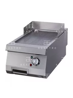   MAXIMA Elektromos rostlap, grillező - krómozott - barázdált - 400 V - 70 cm mélységű