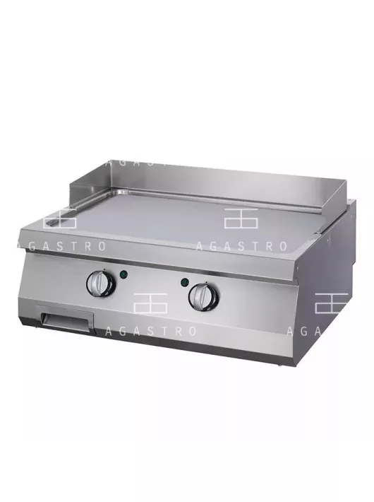 MAXIMA Elektromos rostlap, grillező - 2 zónás - szatén - sima - 400 V - 70 cm mélységű
