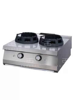   MAXIMA Gázüzemű wok tűzhely - 2 égő - 28 kW - 2 x 28,5 cm gyűrű