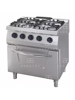   MAXIMA Gázüzemű tűzhely, gázüzemű sütővel GN 2/1 - 34 kW