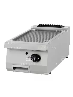   MAXIMA Gázüzemű rostlap, grillező 9 kW - krómozott - barázdált - 90 cm mélységű