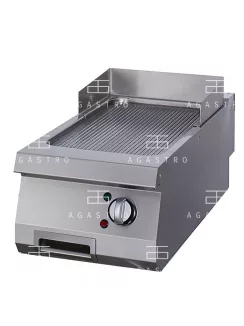  MAXIMA Elektromos rostlap, grillező - szatén - barázdált - 400 V - 90 cm mélységű