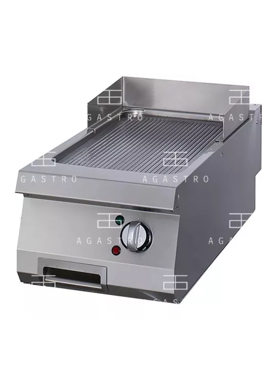 MAXIMA Elektromos rostlap, grillező - krómozott - barázdált - 400 V - 90 cm mélységű