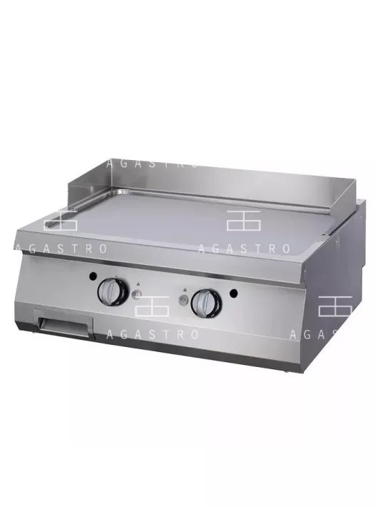 MAXIMA Elektromos rostlap, grillező - 2 zónás - krómozott - sima - 400 V - 90 cm mélységű