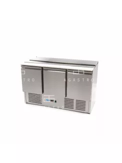   MAXIMA Salátaasztal - 3 ajtós - 137cm - 257L - vágódeszkával együtt