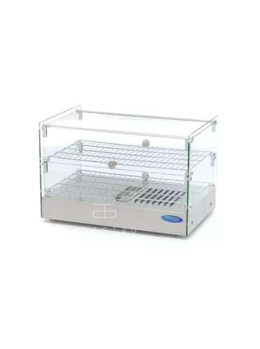 MAXIMA Fűtött bemutatóvitrin - 55,4 cm - 2 polc - 50 liter