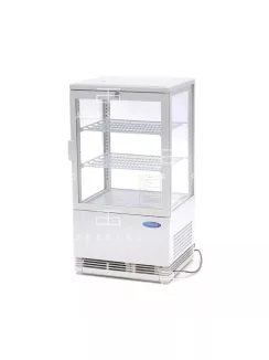 MAXIMA Hűtött bemutatóvitrin 43 cm - 58 L - fehér