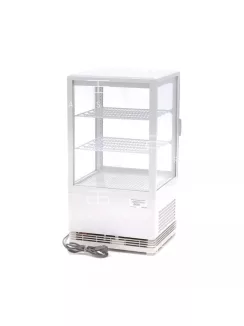 MAXIMA Hűtött bemutatóvitrin 43 cm - 58 L - fehér