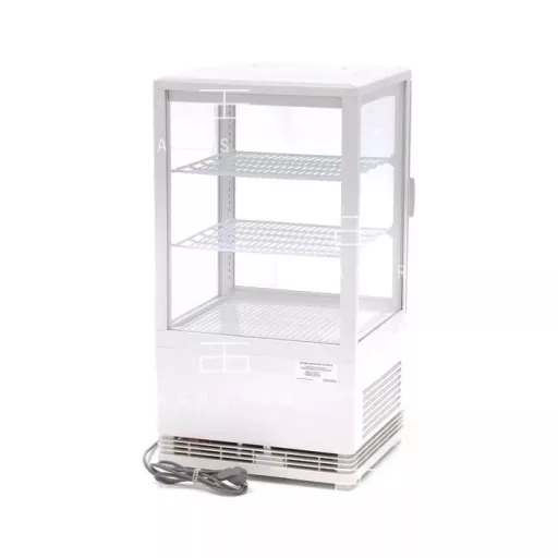 MAXIMA Hűtött bemutatóvitrin 43 cm - 58 L - fehér