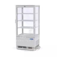 MAXIMA Hűtött bemutatóvitrin 43 cm - 78 L - fehér