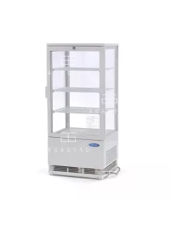 MAXIMA Hűtött bemutatóvitrin 43 cm - 78 L - fehér