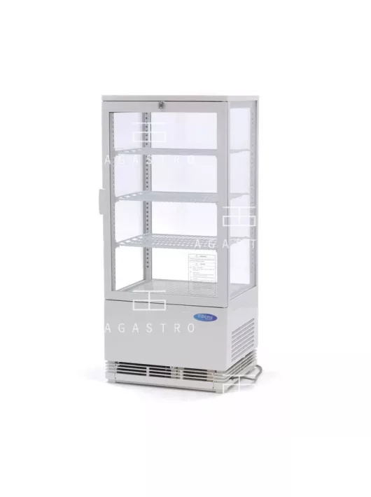MAXIMA Hűtött bemutatóvitrin 43 cm - 78 L - fehér