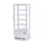 MAXIMA Hűtött bemutatóvitrin 43 cm - 98 L - fehér
