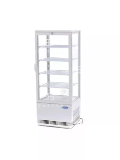 MAXIMA Hűtött bemutatóvitrin 43 cm - 98 L - fehér