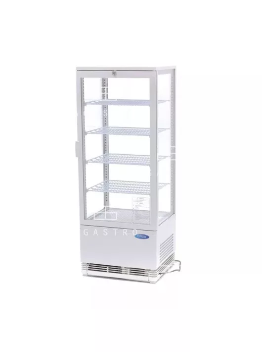 MAXIMA Hűtött bemutatóvitrin 43 cm - 98 L - fehér