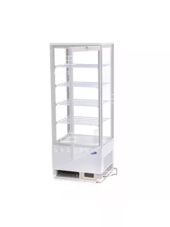 MAXIMA Hűtött bemutatóvitrin 43 cm - 98 L - fehér