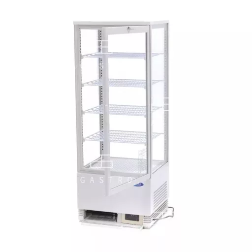 MAXIMA Hűtött bemutatóvitrin 43 cm - 98 L - fehér