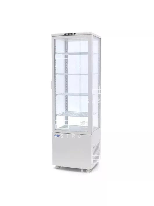 MAXIMA Hűtött bemutatóvitrin 52 cm - 235 L - fehér