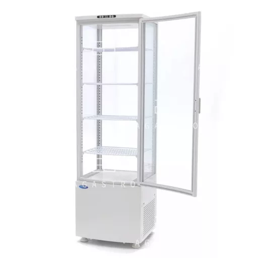 MAXIMA Hűtött bemutatóvitrin 52 cm - 235 L - fehér