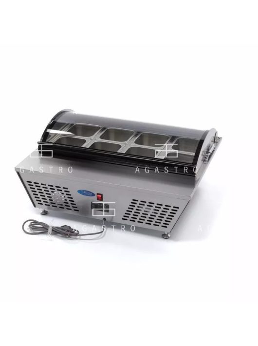 MAXIMA Rozsdamentes salátahűtő - Saladette - asztali - 67L - 8 x 1/6 GN