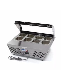   MAXIMA Rozsdamentes salátahűtő - Saladette - asztali - 67L - 8 x 1/6 GN