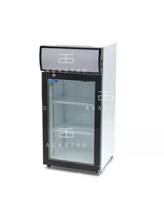 Üvegajtós hűtőszekrény 80 literes