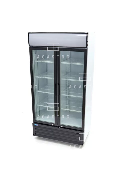 Két üvegajtós hűtővitrin 800 L