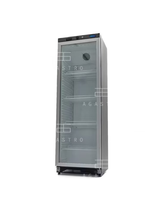 Üvegajtós hűtőszekrény - 400 liter - fekete