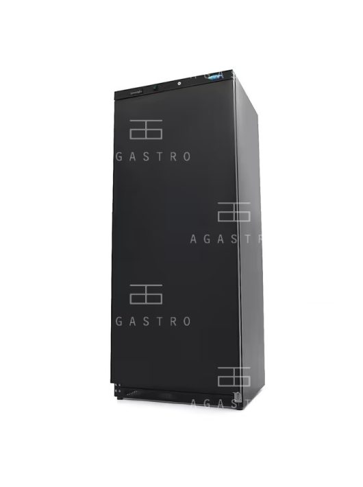 Teleajtós hűtőszekrény - 600 L - 4 állítható polc - Fekete