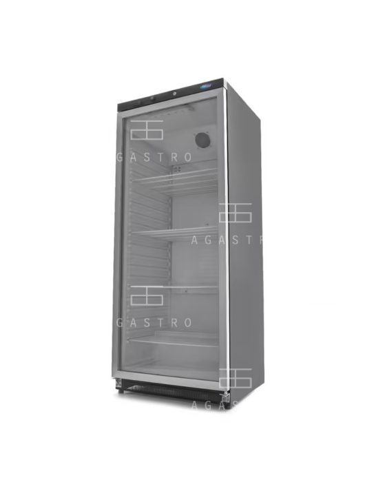 Üvegajtós hűtőszekrény - 600 liter - fekete