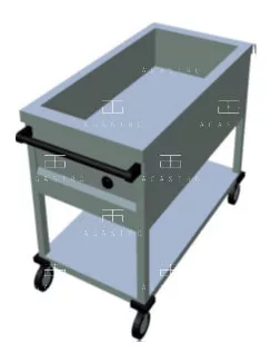 Melegentartó kocsi 3xGN1/1 1150x650x850 mm, 1.3 kW
