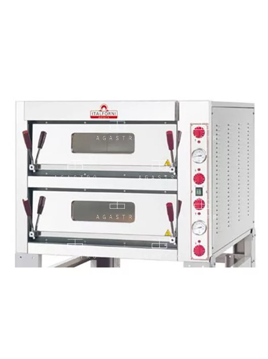 PIZZASÜTŐ ELEKTROMOS 2 SZINTES 4+4-ES Kamraméret: 660x660x150 mm, 9 kW
