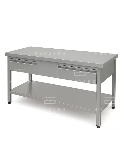 RM asztal alsó polccal fiókokkal 1000x600x850 mm