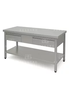 RM asztal alsó polccal fiókokkal 1200x700x850 mm