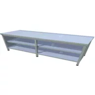 Rozsdamentes asztal burkolt hosszú 2700x600x850 mm