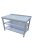 RM asztal dupla polccal hátsófelhajtással 600x650x850 mm