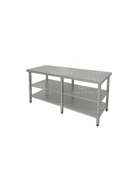 RM asztal dupla polccal hosszú 2400x650x850 mm