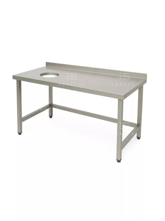 RM asztal hátsófelhajtással moslékolóval 700x600x850 mm
