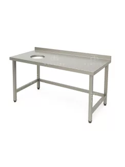 RM asztal hátsófelhajtással moslékolóval 500x700x850 mm