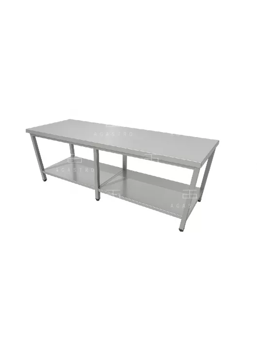 RM asztal polccal hosszú 2100x600x850 mm