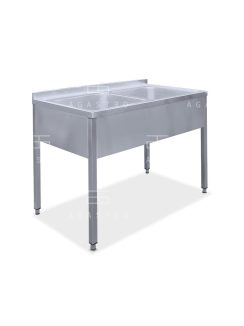   Kétmedencés mosogató 500x500x300 medencével, 1200x700x850 mm