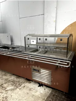   Márványpult üveges felépítménnyel, tálcacsúszdával,fiókkal