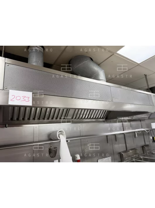 Használt rozsdamentes elszívóernyő ( frisslevegő befúvással )