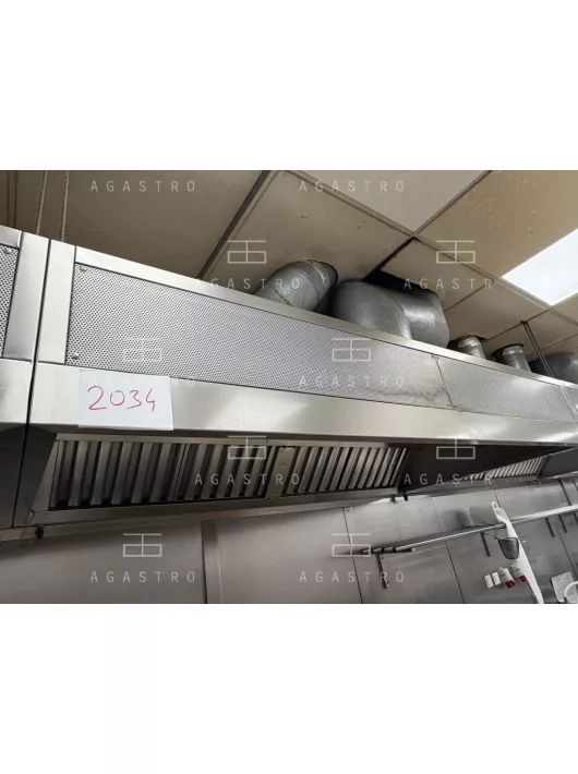 Használt rozsdamentes elszívóernyő ( frisslevegő befúvással )