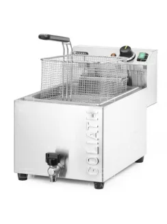 HENDI Elektromos olajsütő leeresztő csappal - 10 liter