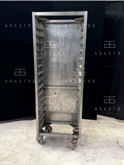 Használt rozsdamentes tálcatartó kocsi 