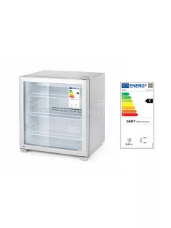 HENDI Üvegajtós fagyasztó - 90 liter - 620 x 593 x 680 mm